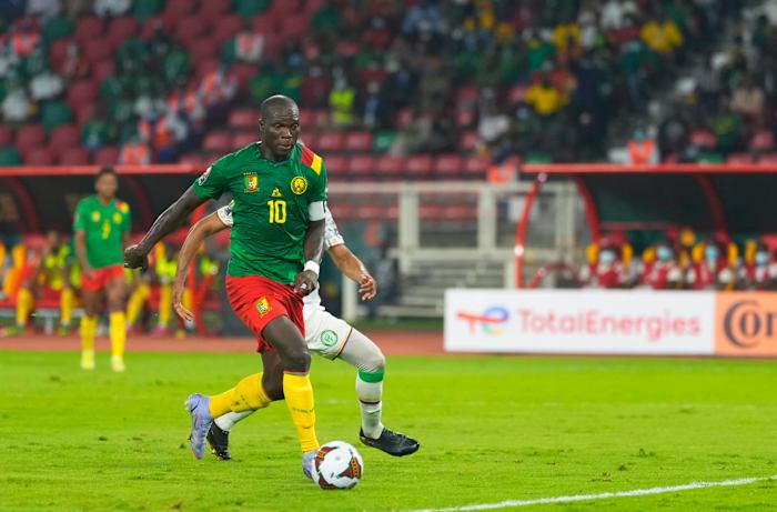 Vincent Aboubakar pictured in action for Cameroon during the Africa Cup of Nations in January 2022